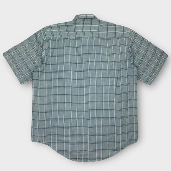 VINTAGE 70s Levis Shirt Mens Medium Mint Green Check Silver Label Button Up BigE - Picture 7 of 13